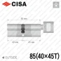 Цилиндр CISA RX ключ-тумблер, 85 мм (40х45) в Одессе