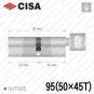 Циліндр CISA RX ключ-тумблер, 95 мм (50х45) в Одесі