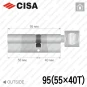 Цилиндр CISA RX ключ-тумблер, 95 мм (55х40) в Одессе
