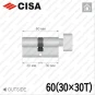 Циліндр CISA C3000 ключ-тумблер, 60 мм (30х30) в Одесі