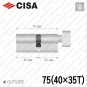 Циліндр CISA C3000 ключ-тумблер, 75 мм (40х35) в Одесі