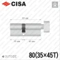 Цилиндр CISA C3000 ключ-тумблер, 80 мм (35х45) в Одессе