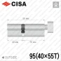 Цилиндр CISA C3000 ключ-тумблер, 95 мм (40х55) в Одессе