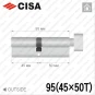 Цилиндр CISA C3000 ключ-тумблер, 95 мм (45х50) в Одессе