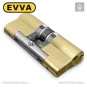 Цилиндр EVVA EPS ключ-ключ, 72 мм (31х41), латунь матовая, три ключа в Одессе