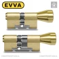 Цилиндр EVVA MCS ключ-тумблер, 67 мм (36х31),  латунь полированная, пять ключей в Одессе
