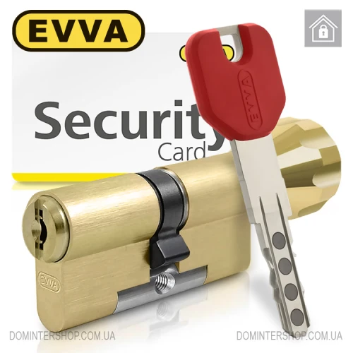 Купить Цилиндр EVVA MCS ключ-тумблер, 67 мм (36х31),  латунь полированная, пять ключей Одесса
