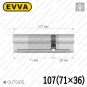 Цилиндр EVVA 4KS ключ-ключ, 107 мм (71х36), латунь полированная, пять ключей Цилиндр EVVA 4KS ключ-ключ, 107 мм (71х36), латунь полированная, пять ключей в Одессе