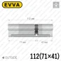 Цилиндр EVVA 4KS ключ-ключ, 112 мм (71х41), латунь полированная, пять ключей Цилиндр EVVA 4KS ключ-ключ, 112 мм (71х41), латунь полированная, пять ключей в Одессе