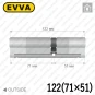Цилиндр EVVA 4KS ключ-ключ, 122 мм (71х51), латунь полированная, пять ключей Цилиндр EVVA 4KS ключ-ключ, 122 мм (71х51), латунь полированная, пять ключей в Одессе