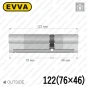 Цилиндр EVVA 4KS ключ-ключ, 122 мм (76х46), латунь полированная, пять ключей Цилиндр EVVA 4KS ключ-ключ, 122 мм (76х46), латунь полированная, пять ключей в Одессе