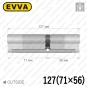 Циліндр EVVA 4KS ключ-ключ, 127 мм (71х56), латунь полірована, п'ять ключів в Одесі