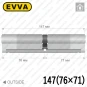 Цилиндр EVVA 4KS ключ-ключ, 147 мм (76х71), латунь полированная, пять ключей Цилиндр EVVA 4KS ключ-ключ, 147 мм (76х71), латунь полированная, пять ключей в Одессе