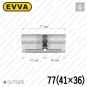 Цилиндр EVVA 4KS ключ-ключ, 77 мм (41х36), латунь полированная, пять ключей Цилиндр EVVA 4KS ключ-ключ, 77 мм (41х36), латунь полированная, пять ключей в Одессе