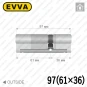 Цилиндр EVVA 4KS ключ-ключ, 97 мм (61х36), латунь полированная, пять ключей Цилиндр EVVA 4KS ключ-ключ, 97 мм (61х36), латунь полированная, пять ключей в Одессе