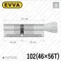 Цилиндр EVVA EPS ключ-тумблер, 102 мм (46х56), латунь матовая, три ключа в Одессе