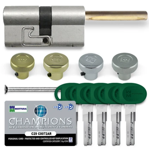 Купить Цилиндр Mottura Champions C29 ключ-шток, 67 мм (36х31), никель матовый Одесса