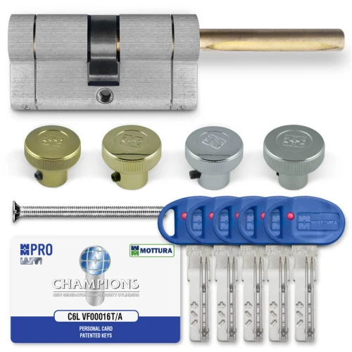 Купить Цилиндр Mottura Champions PRO ключ-шток, 67 мм (36х31), никель матовый Одесса