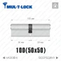 Цилиндр Mul-T-Lock MTL600 ключ-ключ, 100(50/50), латунь полированная в Одессе