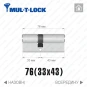 Цилиндр Mul-T-Lock MTL600 ключ-ключ, 76(33/43), латунь полированная Цилиндр Mul-T-Lock MTL600 ключ-ключ, 76(33/43), латунь полированная в Одессе