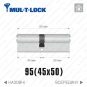 Цилиндр Mul-T-Lock MTL400 ключ-ключ, 95(45/50), никель матовый Цилиндр Mul-T-Lock MTL400 ключ-ключ, 95(45/50), никель матовый в Одессе