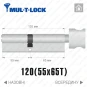 Цилиндр Mul-T-Lock MTL600 ключ-тумблер, 120(55/65), латунь полированная в Одессе