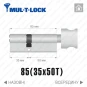 Цилиндр Mul-T-Lock MTL600 ключ-тумблер, 85(35/50), латунь полированная в Одессе