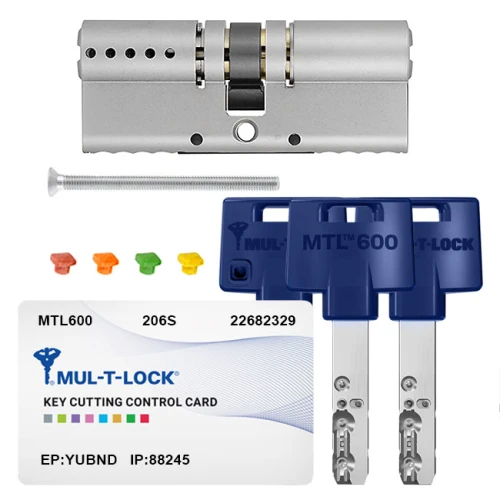 Купить Цилиндр Mul-T-Lock MTL600 (ключ-ключ), 62(31/31), никель матовый Одесса