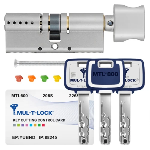 Купить Цилиндр Mul-T-Lock MTL800 (ключ-тумблер), 90(40/50), никель матовый Одесса