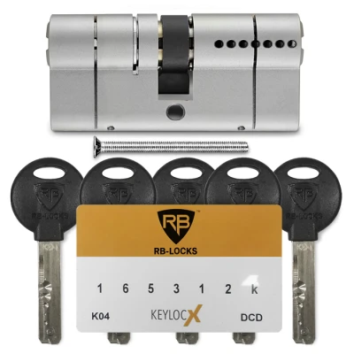 Цилиндр RB Keylocx (ключ-ключ), 62(31/31), никель матовый