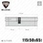 Цилиндр RB-Locks Keylocx ключ-ключ, 115(50/65), никель матовый Цилиндр RB-Locks Keylocx ключ-ключ, 115(50/65), никель матовый в Одессе