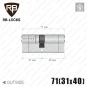 Циліндр RB-Locks Keylocx ключ-ключ, 71(31/40), нікель матовий Циліндр RB-Locks Keylocx ключ-ключ, 71(31/40), нікель матовий в Одесі