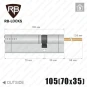 Циліндр RB Keylocx (ключ-шток), 105(70/35), нікель матовий Циліндр RB Keylocx (ключ-шток), 105(70/35), нікель матовий в Одесі