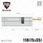 Циліндр RB Keylocx (ключ-шток), 110(75/35), нікель матовий Циліндр RB Keylocx (ключ-шток), 110(75/35), нікель матовий в Одесі