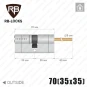 Цилиндр RB Keylocx (ключ-шток), 70(35/35), никель матовый в Одессе