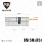 Цилиндр RB Keylocx (ключ-шток), 85(50/35), никель матовый в Одессе