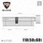Цилиндр RB-Locks Keylocx ключ-тумблер, 110(50/60), никель матовый в Одессе