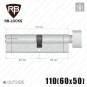 Цилиндр RB-Locks Keylocx ключ-тумблер, 110(60/50), никель матовый в Одессе