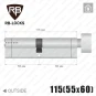 Цилиндр RB-Locks Keylocx ключ-тумблер, 115(55/60), никель матовый в Одессе