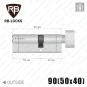 Цилиндр RB-Locks Keylocx ключ-тумблер, 90(50/40), никель матовый в Одессе