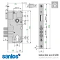 Замок Santos Sash Lock 3 UNIV 972 BS50 72 мм PB в Одесі