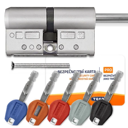 Цилиндр Tokoz PRO 400 (ключ-шток), 108(78/30), никель матовый