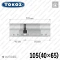 Цилиндр Tokoz PRO 300 ключ-ключ, 105 мм (40х65), никель матовый в Одессе