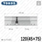 Циліндр Tokoz PRO 300 ключ-ключ, 120 мм (45х75), нікель матовий Циліндр Tokoz PRO 300 ключ-ключ, 120 мм (45х75), нікель матовий в Одесі