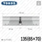 Циліндр Tokoz PRO 300 ключ-ключ, 135 мм (65х70), нікель матовий Циліндр Tokoz PRO 300 ключ-ключ, 135 мм (65х70), нікель матовий в Одесі