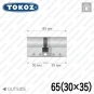 Цилиндр Tokoz PRO 300 ключ-ключ, 65 мм (30х35), никель матовый в Одессе