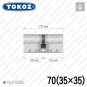 Цилиндр Tokoz PRO 300 ключ-ключ, 70 мм (35х35), никель матовый в Одессе