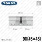 Цилиндр Tokoz PRO 300 ключ-ключ, 90 мм (45х45), никель матовый Цилиндр Tokoz PRO 300 ключ-ключ, 90 мм (45х45), никель матовый в Одессе