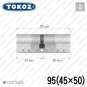 Цилиндр Tokoz PRO 300 ключ-ключ, 95 мм (45х50), никель матовый Цилиндр Tokoz PRO 300 ключ-ключ, 95 мм (45х50), никель матовый в Одессе