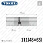 Цилиндр Tokoz PRO 400 ключ-ключ, 111 мм (48х63), никель матовый Цилиндр Tokoz PRO 400 ключ-ключ, 111 мм (48х63), никель матовый в Одессе